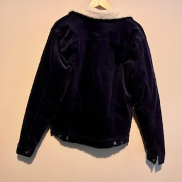 Cold Culture dark blue corduroy lined jacket w/Sherpa collar size XL - Picture 5 of 9